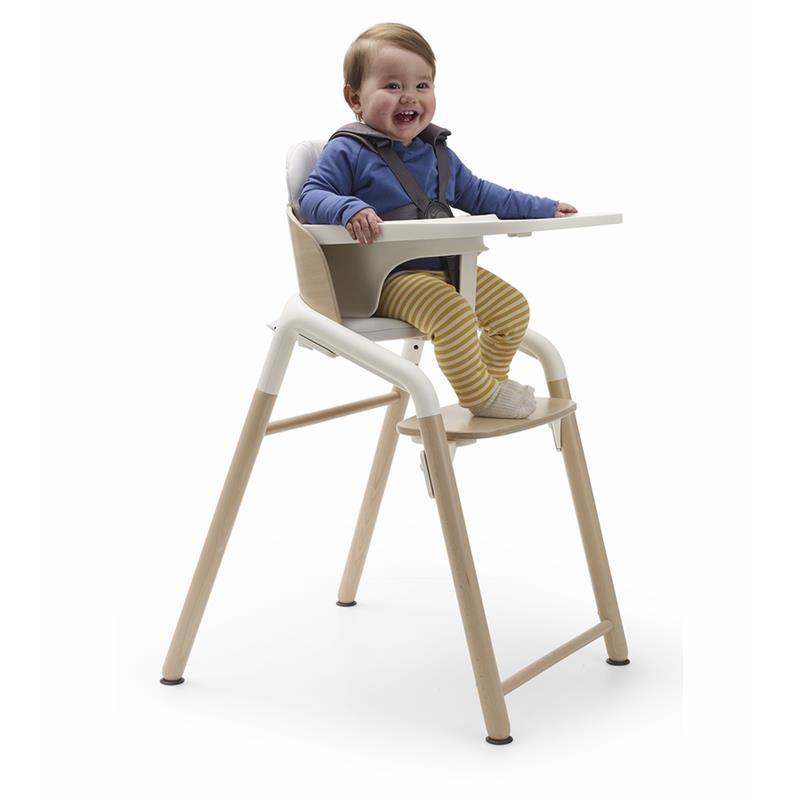 - Giraffe Complete High Chair, Neutral Wood/White