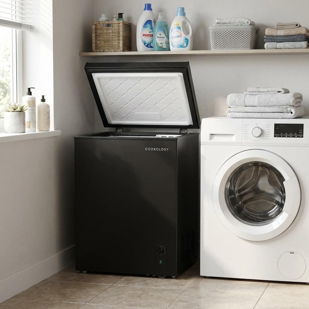 142L Freestanding Chest Freezer – Black