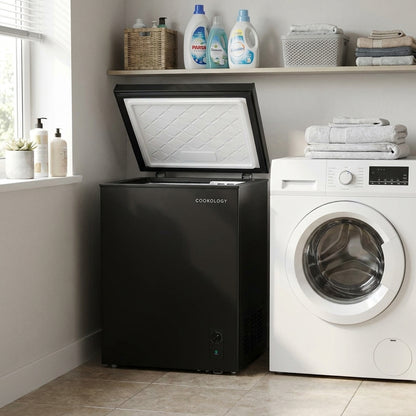 142L Freestanding Chest Freezer – Black