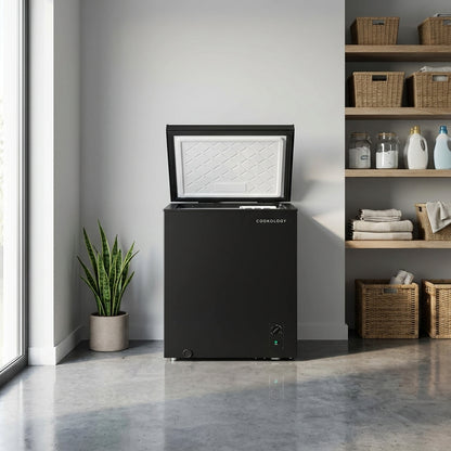 142L Freestanding Chest Freezer – Black
