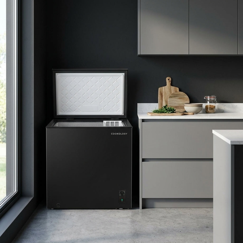 198L Freestanding Chest Freezer – Black