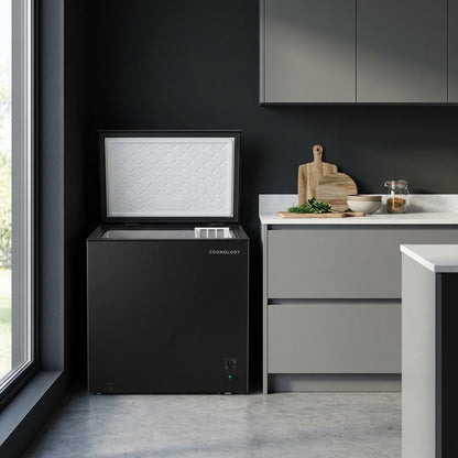 198L Freestanding Chest Freezer – Black