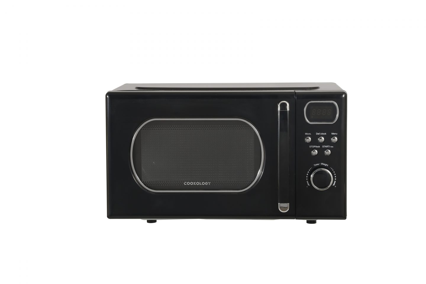 20L Freestanding Retro Microwave 800W – Black
