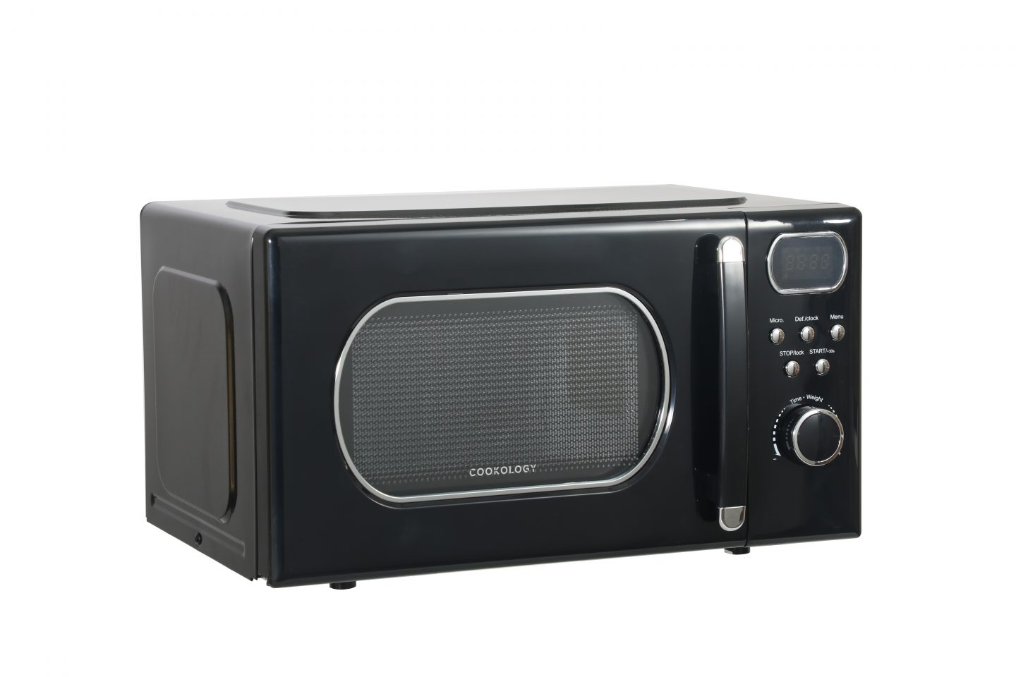 20L Freestanding Retro Microwave 800W – Black