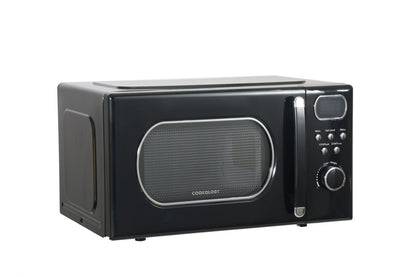 20L Freestanding Retro Microwave 800W – Black