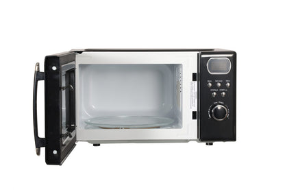 20L Freestanding Retro Microwave 800W – Black