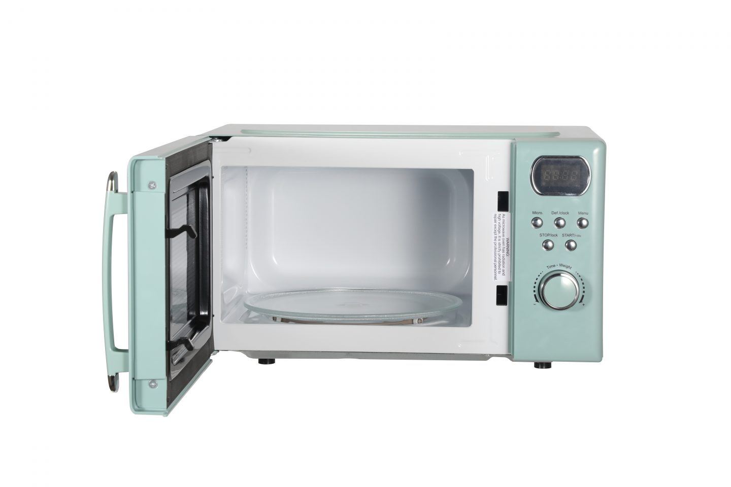 20L Freestanding Retro Microwave 800W – Baby Blue