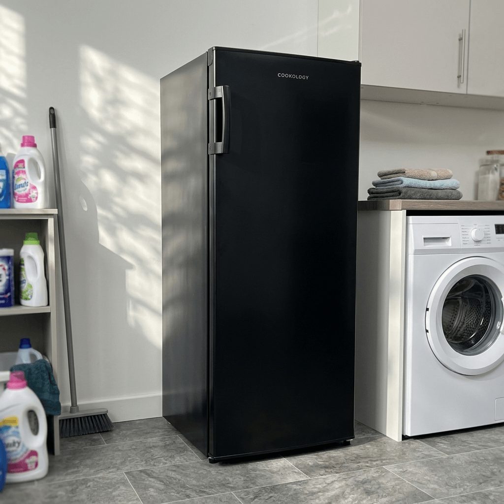 235L Freestanding Larder Fridge – Black
