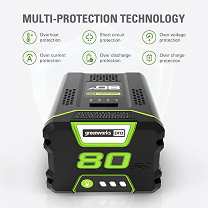 Greenworks PRO 80V 42” Electric Zero Turn Lawn Mower, Includes (6) 5.0Ah Batteries and (3) Dual Port Turbo Chargers
