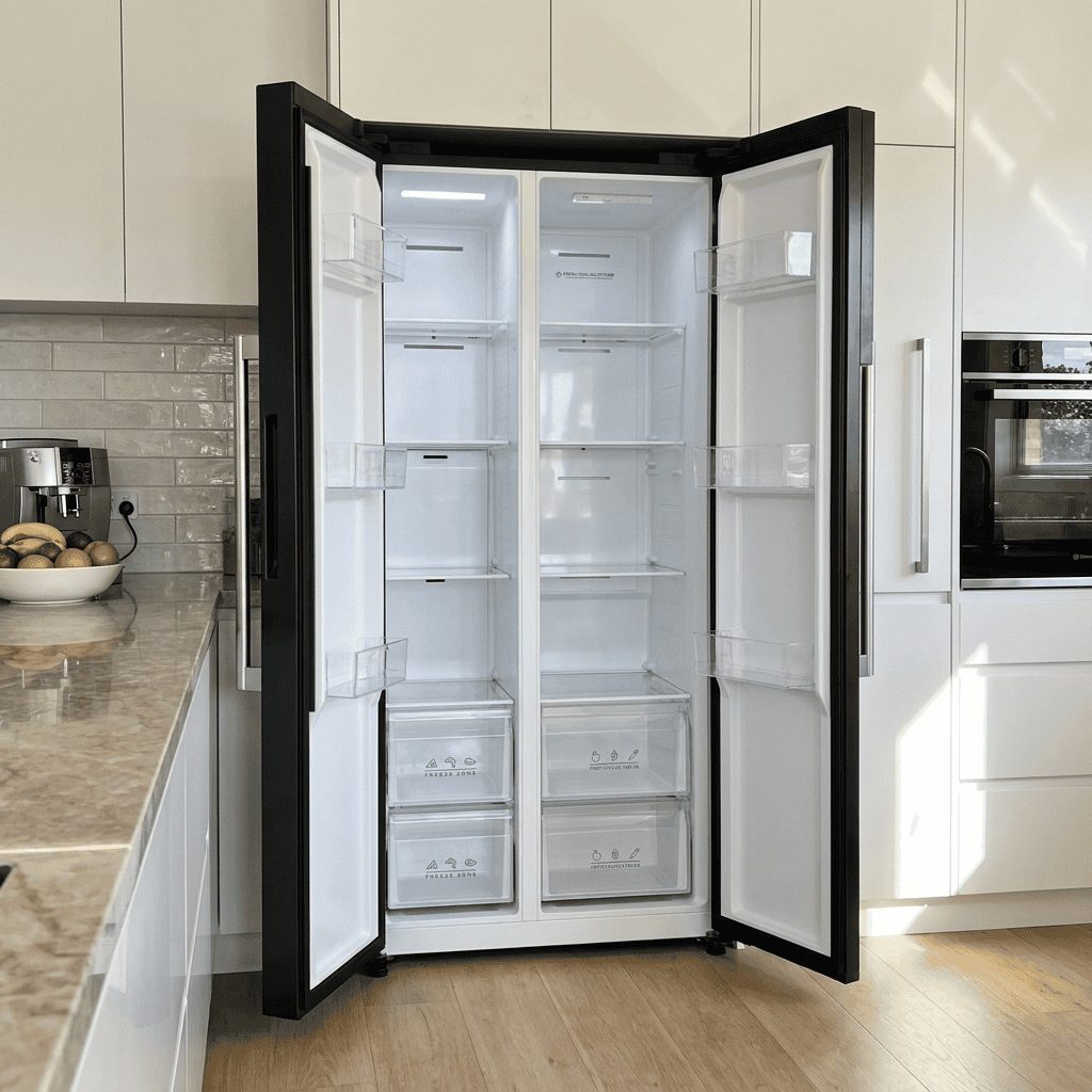 460L Freestanding Side-by-Side Fridge Freezer 60/40 – Black