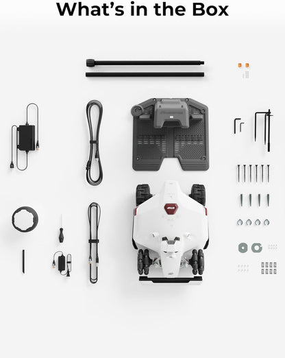LUBA 2 AWD 10000 Robot Lawn Mower, Perimeter Wire Free Robotic Lawnmower for 2.5 Acres Lawn 80% Slope, Cut Height 1.0"-2.7", APP Control, Compatible with Alexa, All-Wheel Drive, Multi-Zone Management