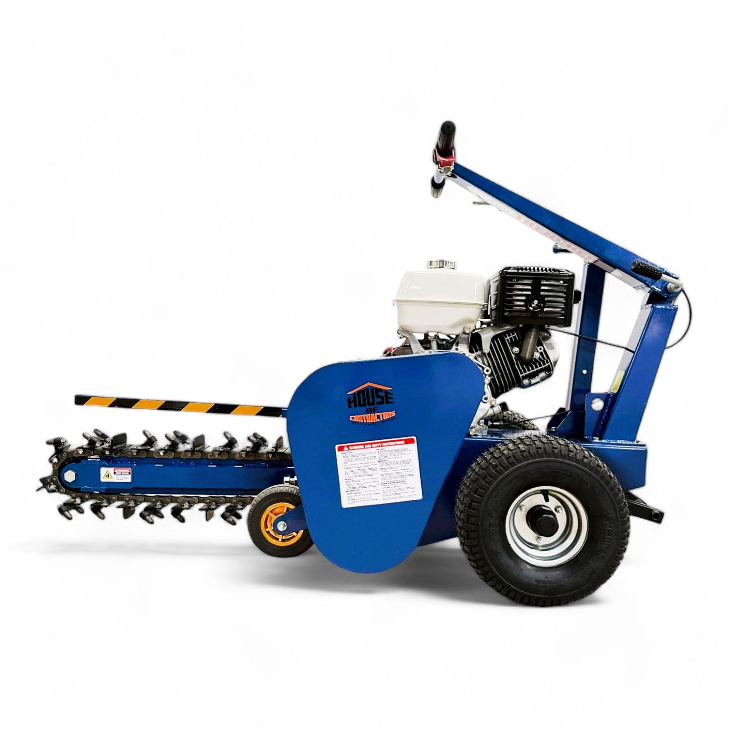 HOCTCR1500 Walk Behind Trencher Compatible with Honda GX390 13 HP EPA Engine + 25 INCH Digging Depth + 27 Tungsten Carbide Blades + 213.25 FT/HR TRENCHING Speed - Assembled in North America