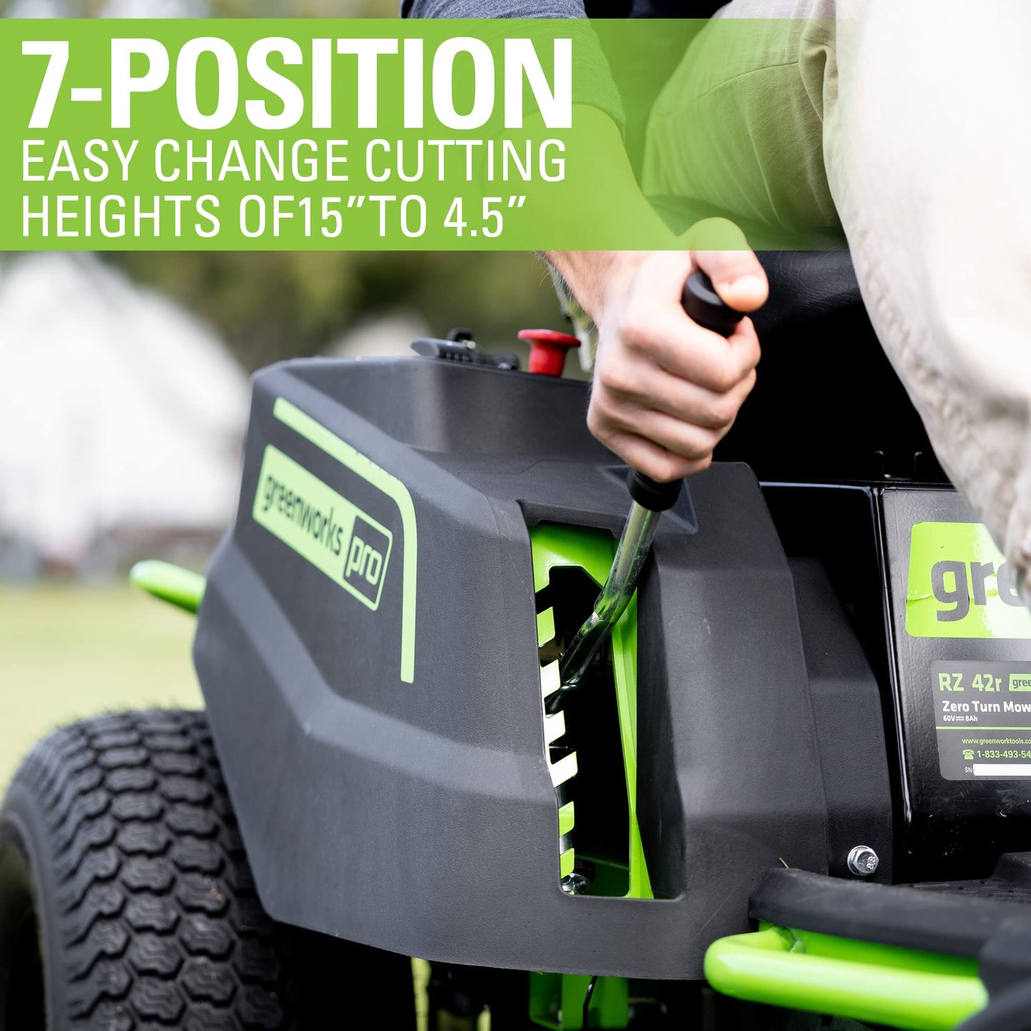 Greenworks PRO 80V 42” Electric Zero Turn Lawn Mower, Includes (6) 5.0Ah Batteries and (3) Dual Port Turbo Chargers