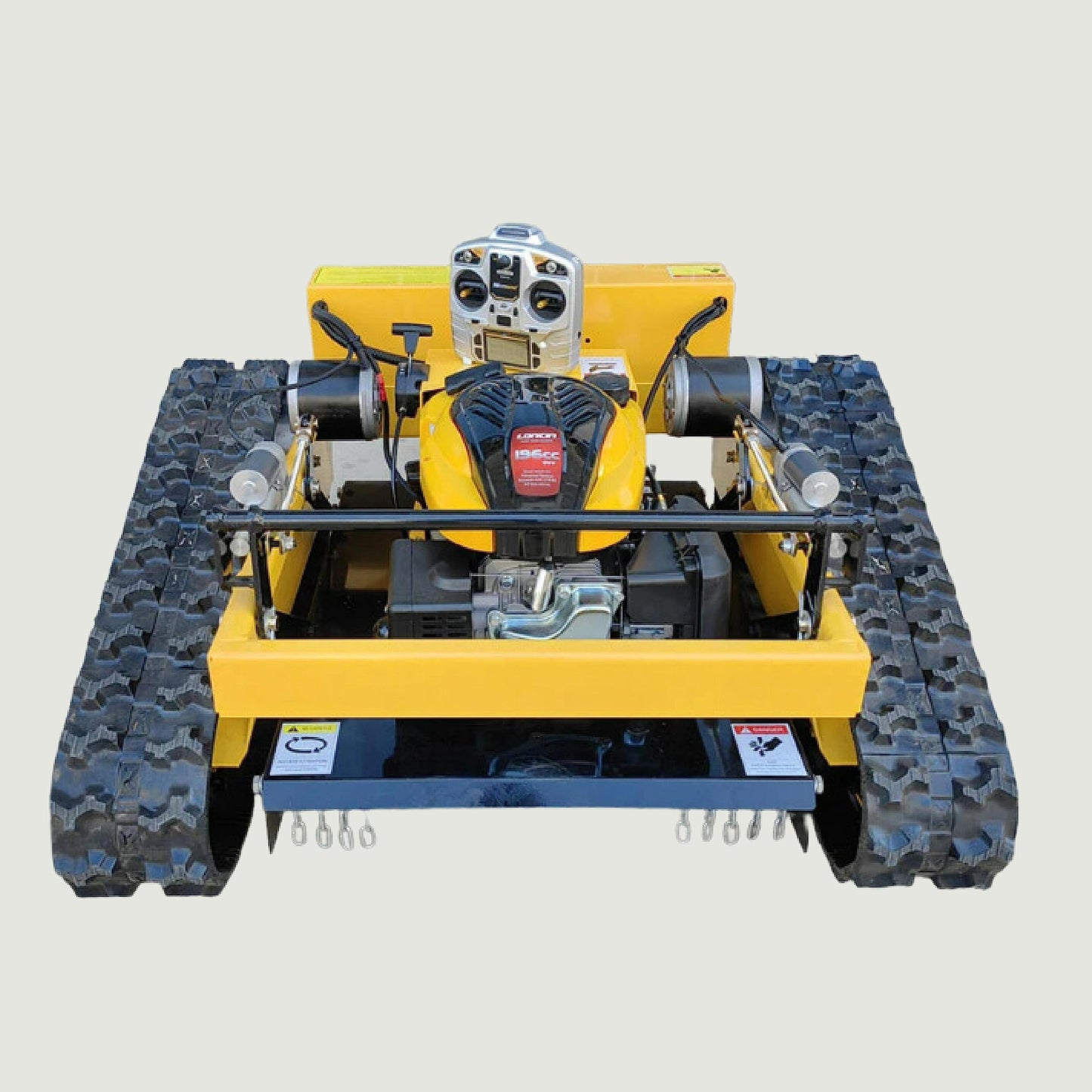 Robotuf Remote Control Lawn Mower Cordless 7.5HP Robotic Grass Cutter Self Propelled Crawler Home, Garden and Agricultural Use (Yamaha Engine, Blue)