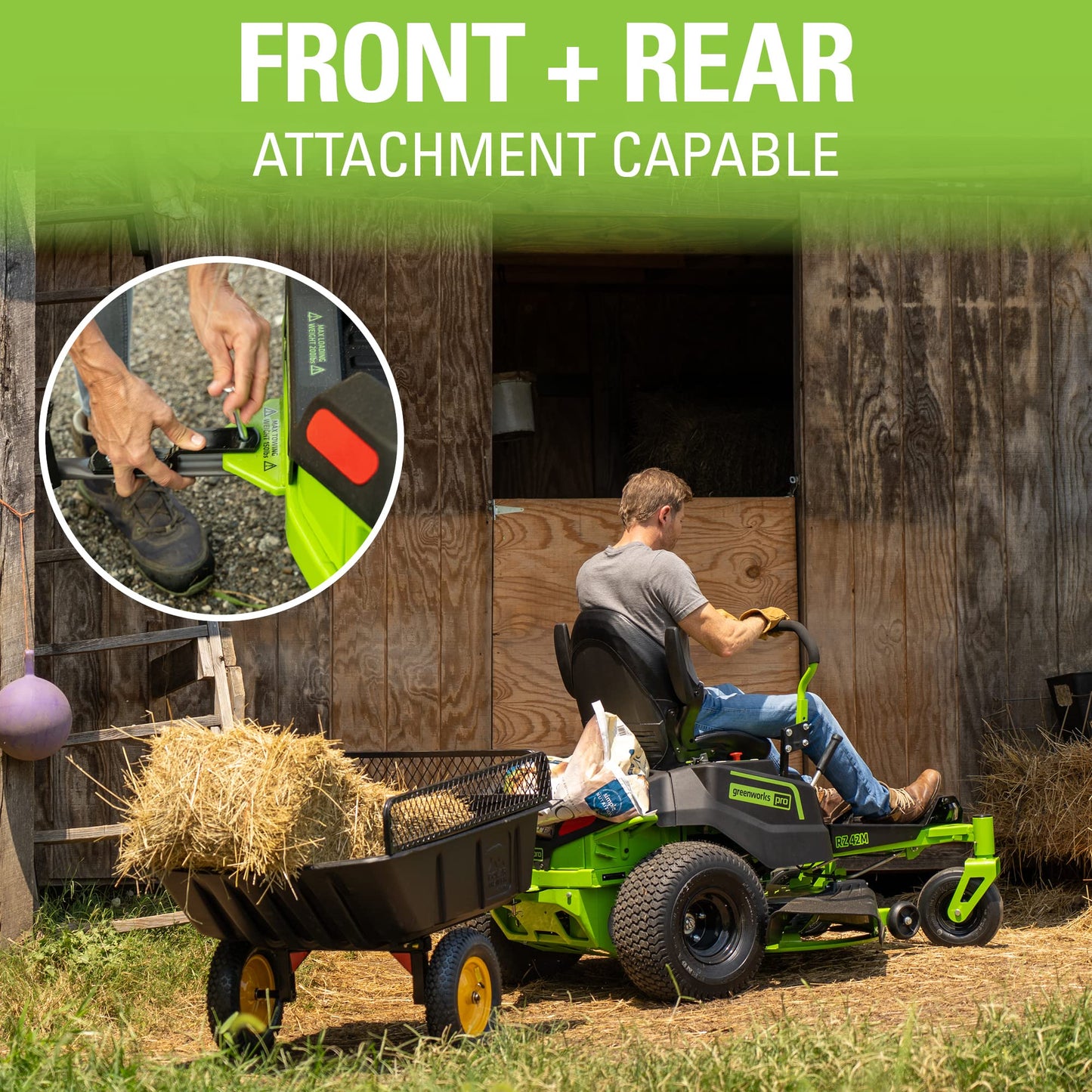 Greenworks PRO 80V 42” Electric Zero Turn Lawn Mower, Includes (6) 5.0Ah Batteries and (3) Dual Port Turbo Chargers