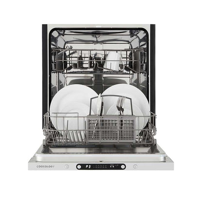 Under Counter Integrated 138L Fridge 97L Freezer & 12 Place Dishwasher Pack – White