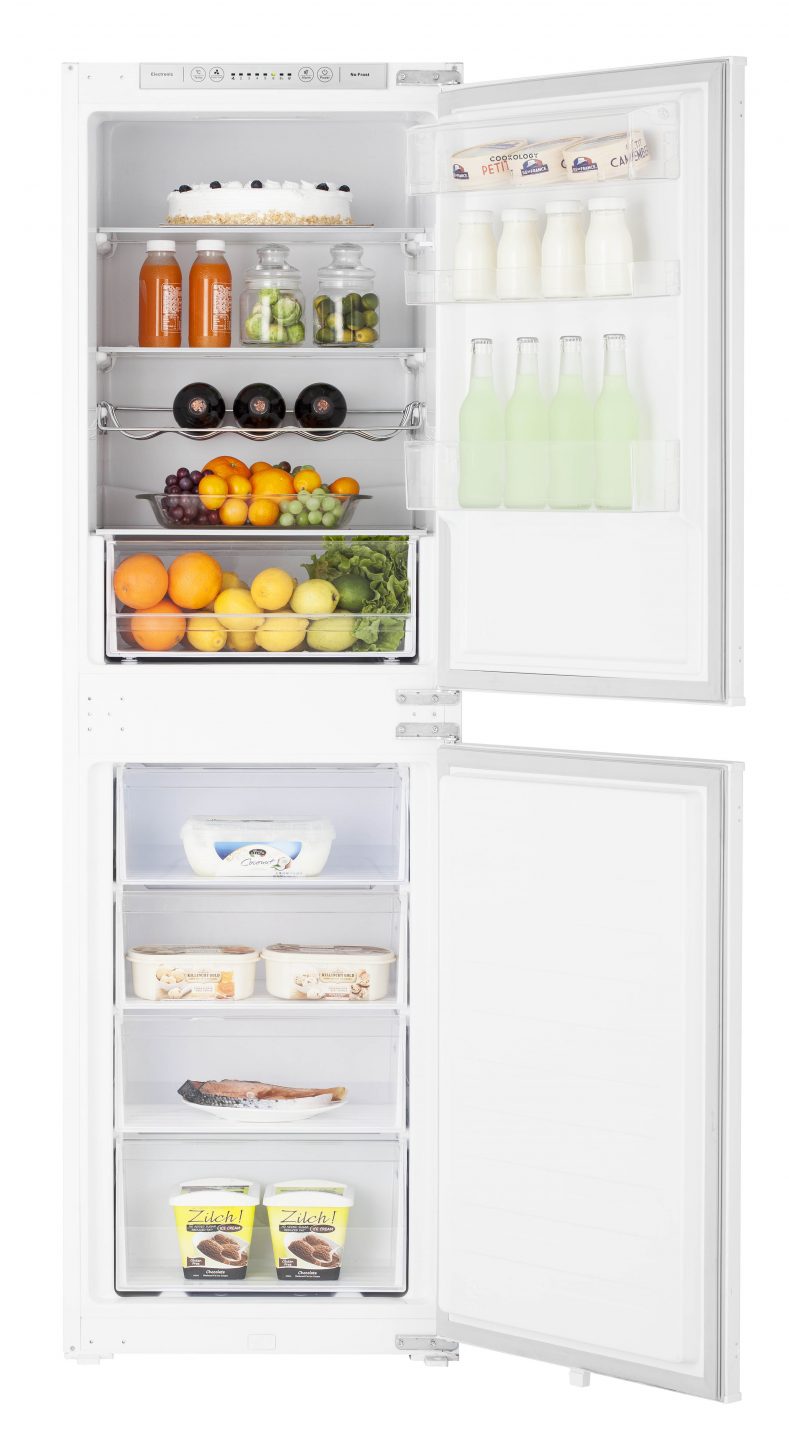 233L Integrated 50/50 Fridge Freezer & 10 Place Dishwasher Pack – White