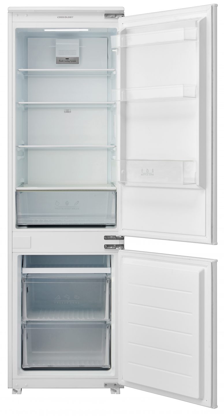 248L Integrated 70/30 Fridge Freezer & 10 Place Dishwasher Pack – White