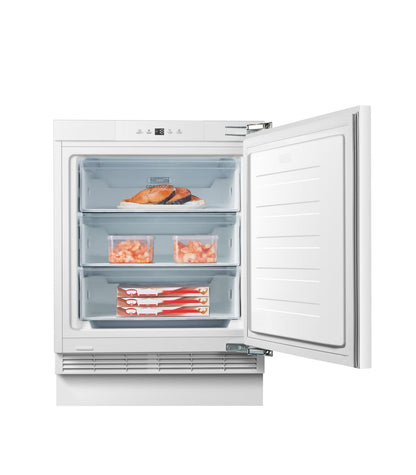 Under Counter Integrated 138L Fridge 97L Freezer & 12 Place Dishwasher Pack – White