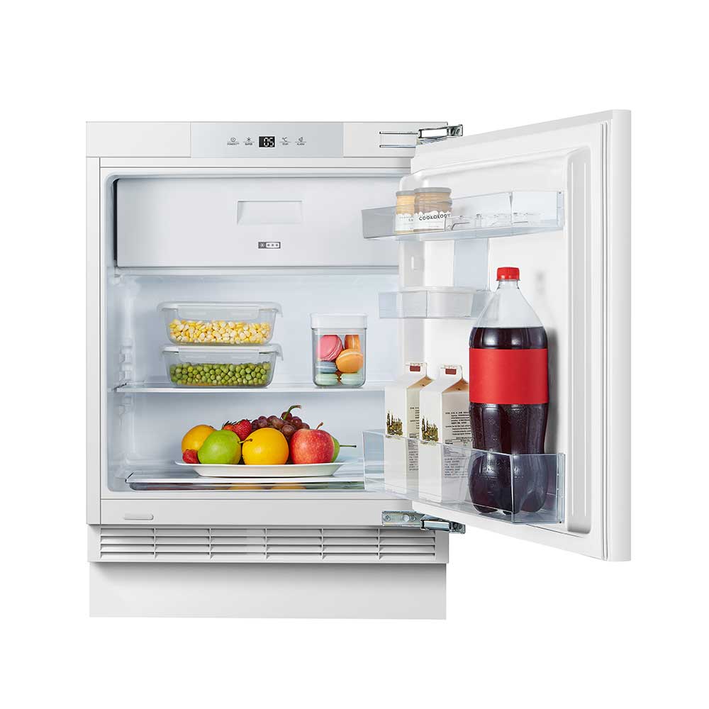 121L Integrated Under Counter Fridge with Ice Box – White