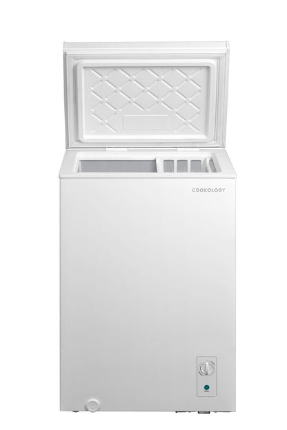 99L Freestanding Chest Freezer – White