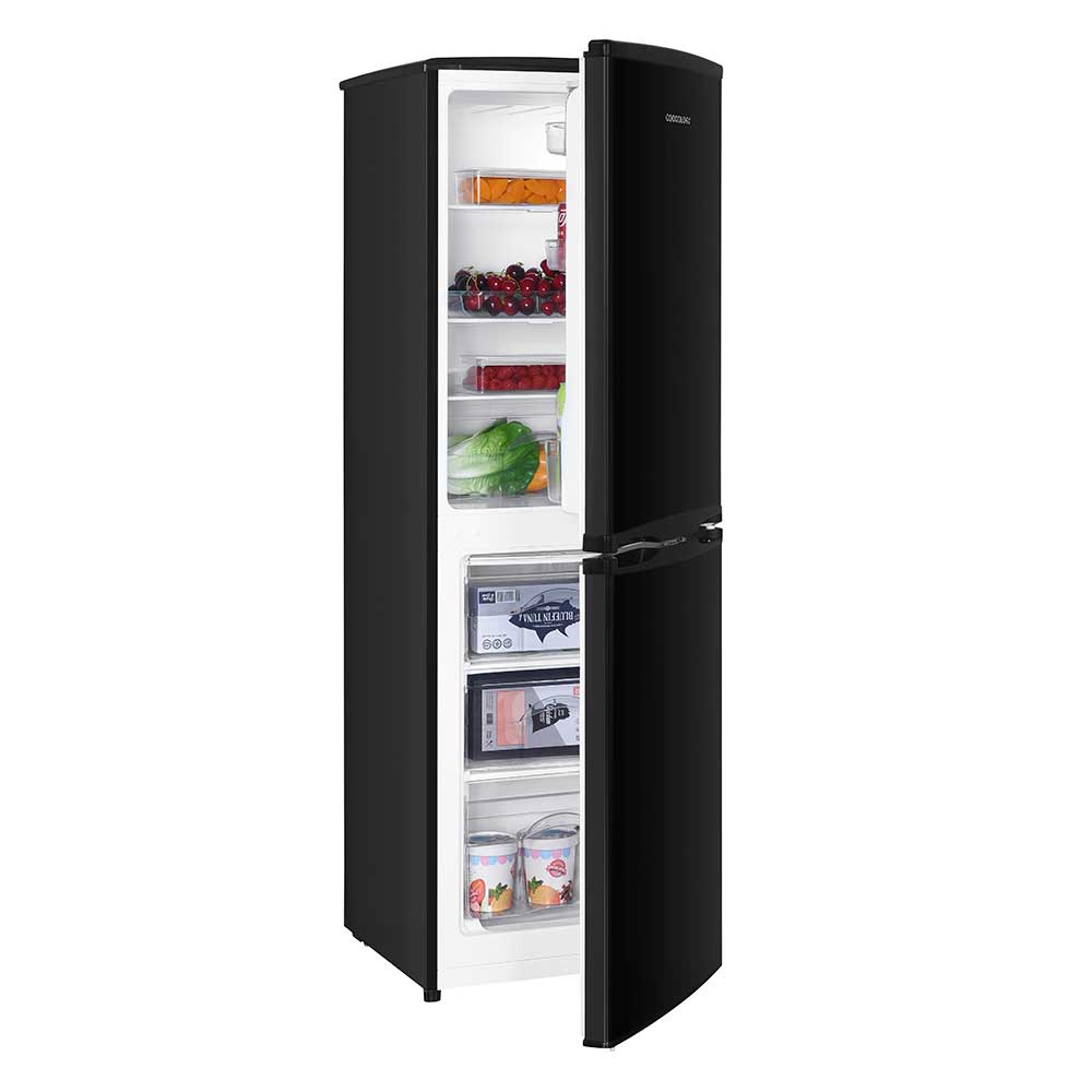 142L Freestanding Fridge Freezer 50/50 – Black
