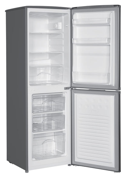 142L Freestanding Fridge Freezer 50/50 – Stainless Steel