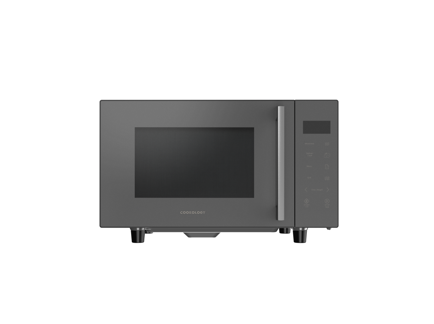 23L Flatbed Microwave with Grill 800W – Grey