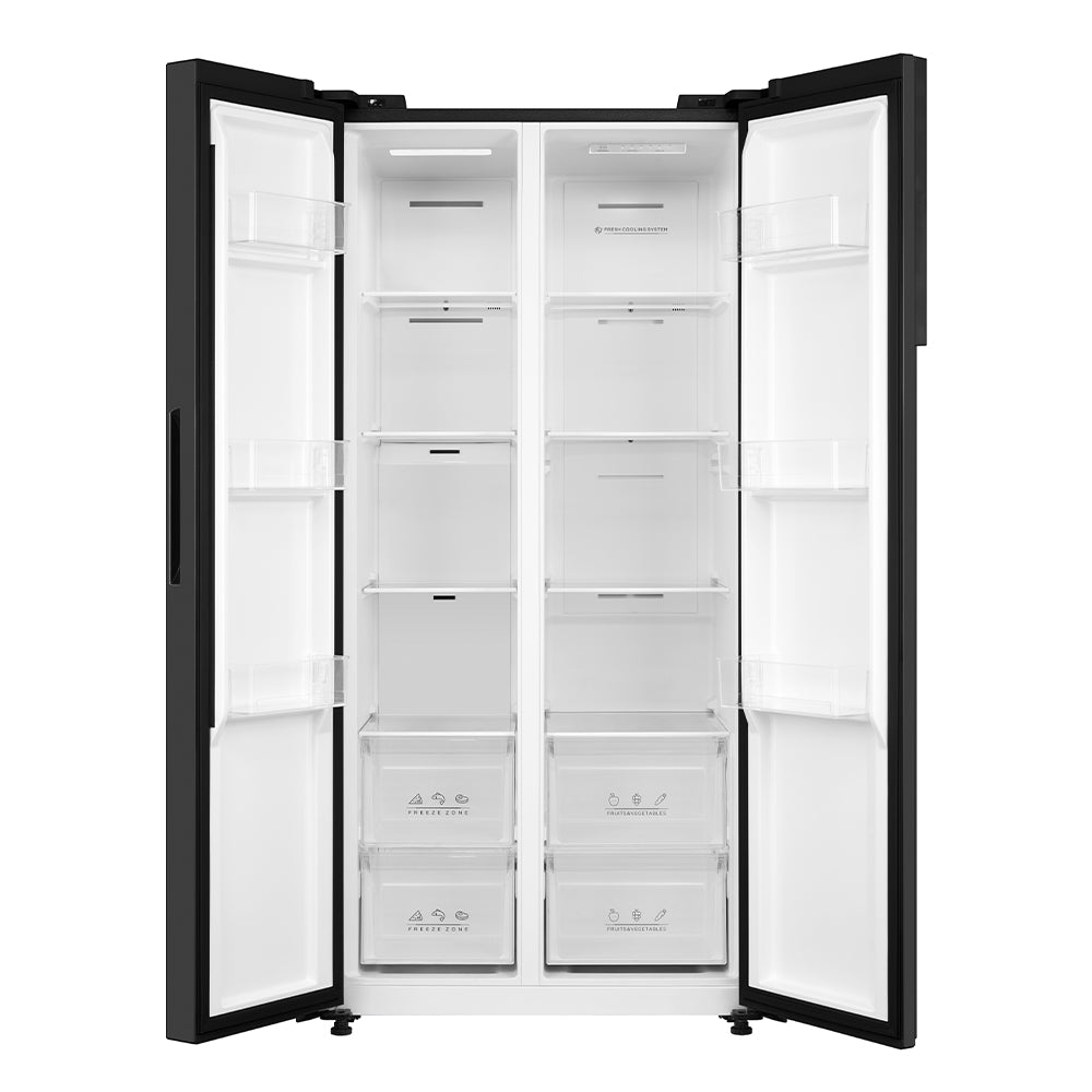 460L Freestanding Side-by-Side Fridge Freezer 60/40 – Black