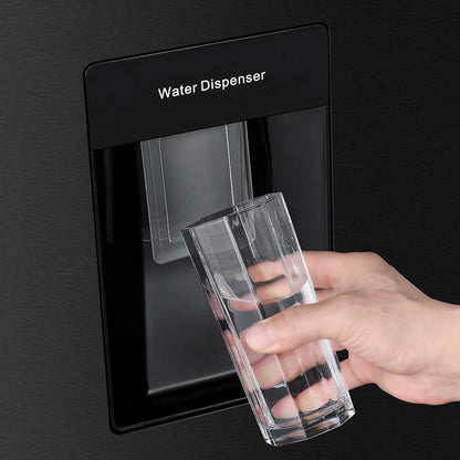 356L Freestanding Larder Fridge with Water Dispenser – Stainless Steel