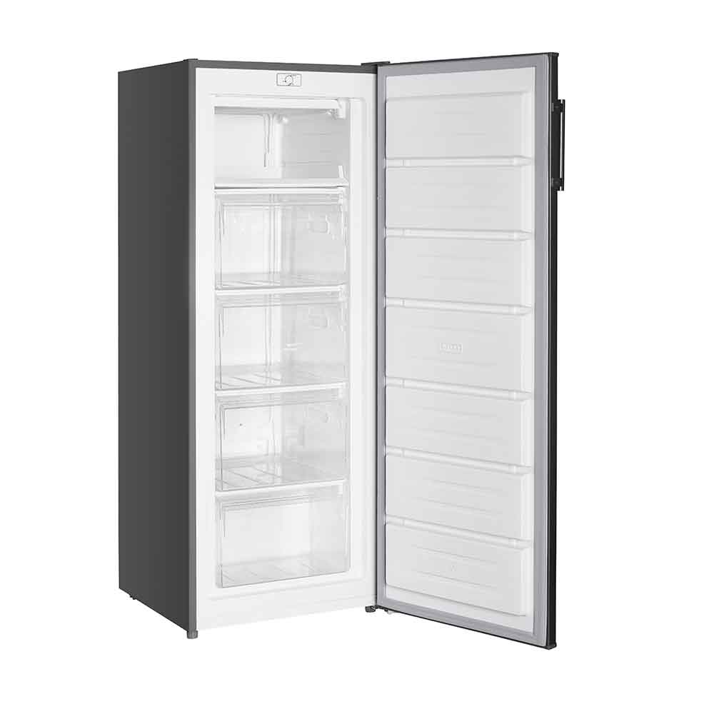 168L Freestanding Tall Larder Freezer – Stainless Steel
