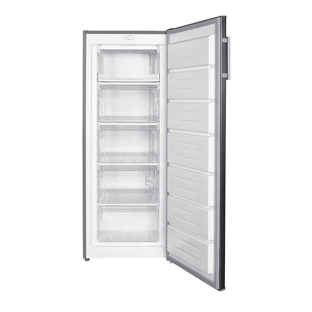 168L Freestanding Tall Larder Freezer – Stainless Steel