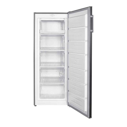168L Freestanding Tall Larder Freezer – Stainless Steel