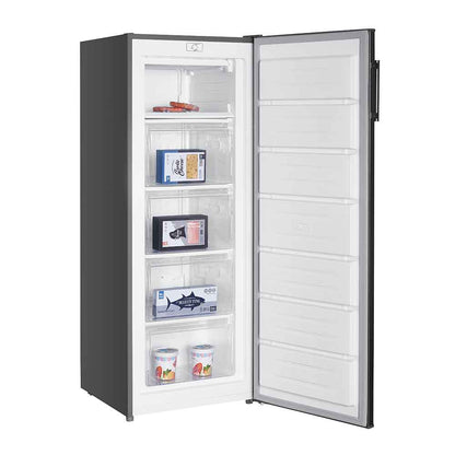 168L Freestanding Tall Larder Freezer – Stainless Steel