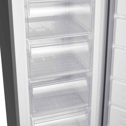 168L Freestanding Tall Larder Freezer – Stainless Steel
