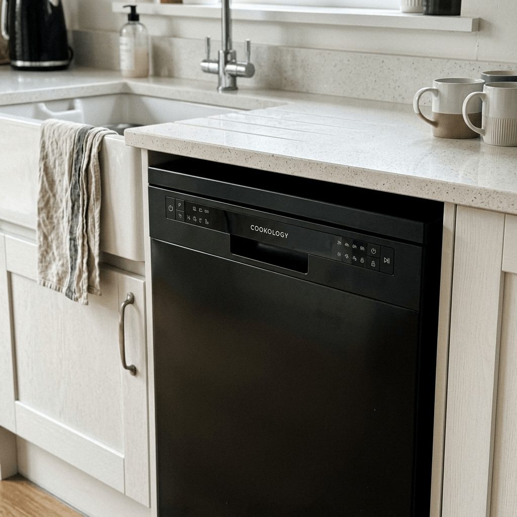 13 Place Settings Freestanding Dishwasher – Black