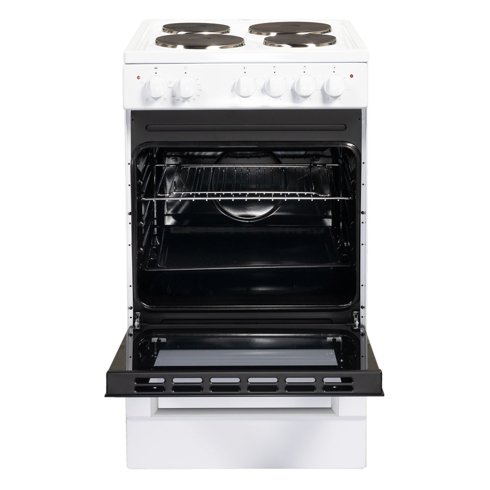 50cm Freestanding Single Electric Cooker A Energy Rated – White