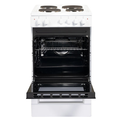 50cm Freestanding Single Electric Cooker A Energy Rated – White