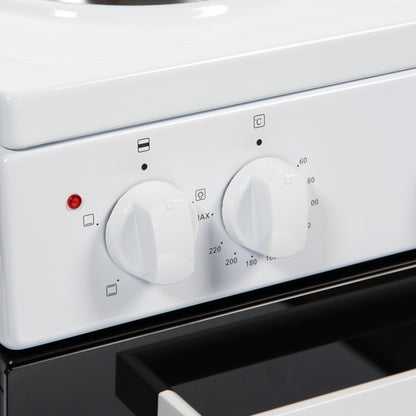 50cm Freestanding Single Electric Cooker A Energy Rated – White