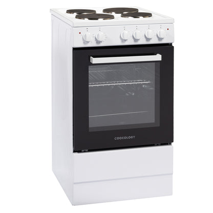 50cm Freestanding Single Electric Cooker A Energy Rated – White
