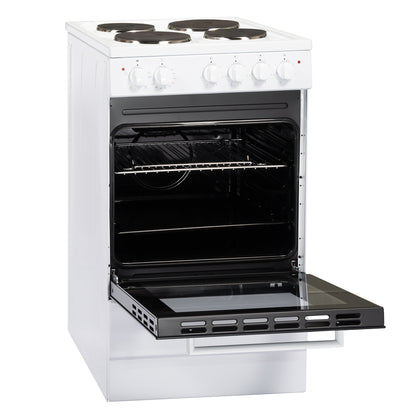 50cm Freestanding Single Electric Cooker A Energy Rated – White