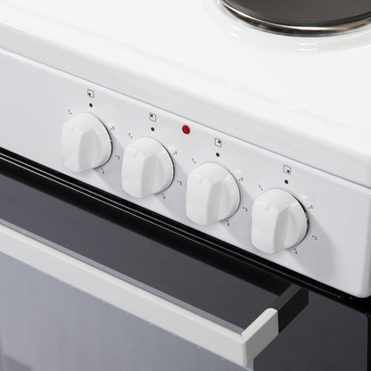62L Cooker Single Oven & 4 Zone Hob Freestanding A Energy Rated – White