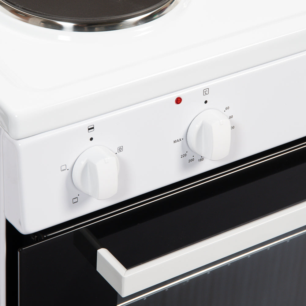 62L Cooker Single Oven & 4 Zone Hob Freestanding A Energy Rated – White