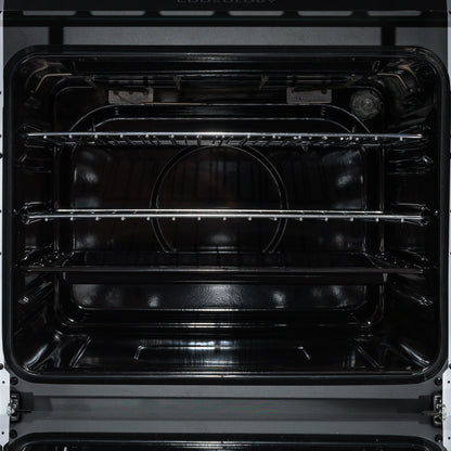 50cm Electric Cooker Freestanding Double Oven & 4 Ring Hob A Energy Rated – White