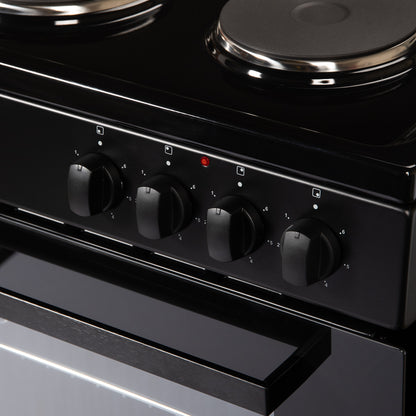 62L Freestanding Single Cooker with Hot Plate A Energy Rated – Black