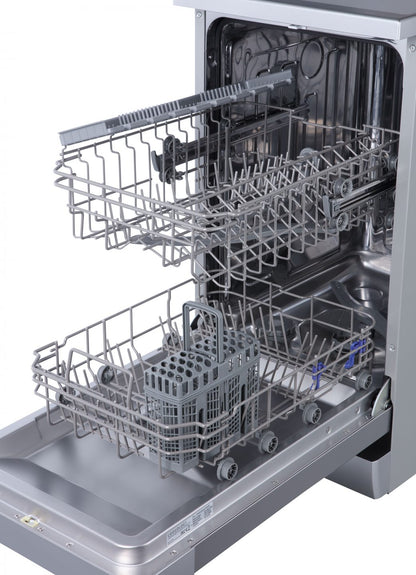 10 Place Settings Freestanding Slimline Dishwasher – Stainless Steel