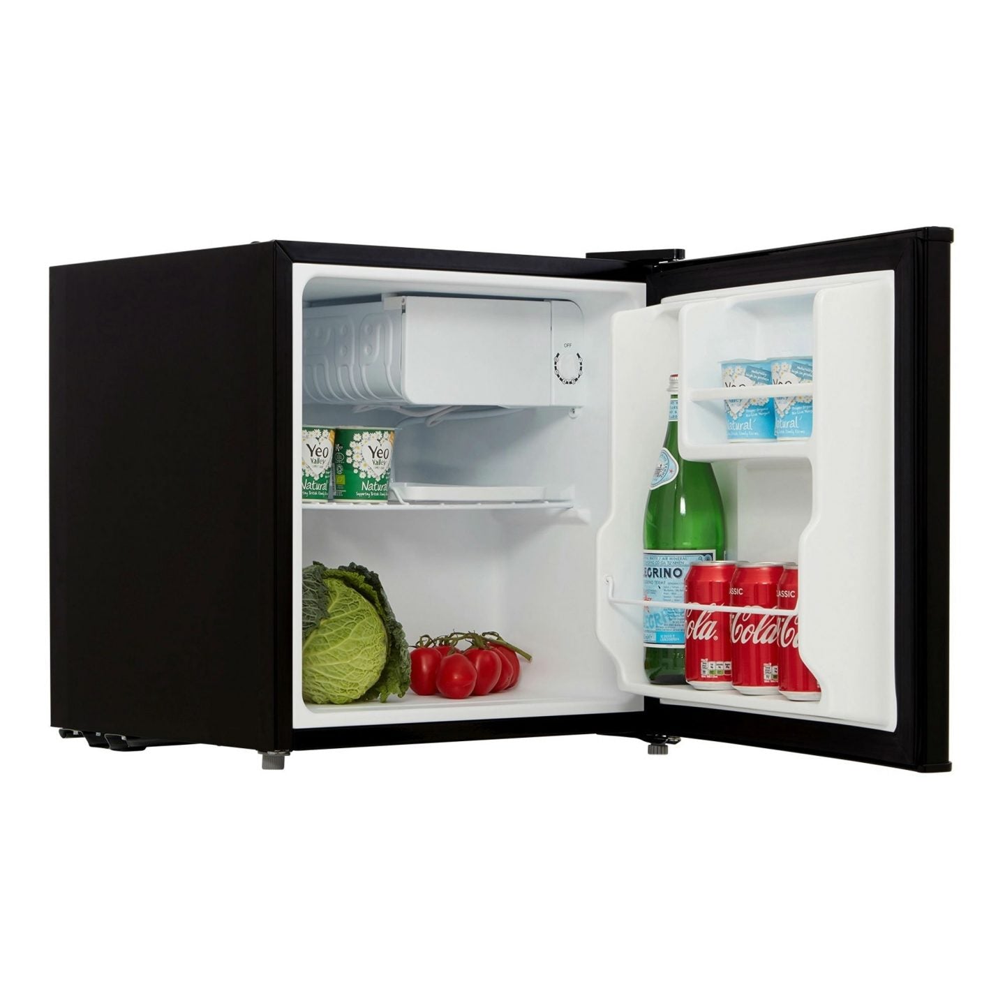 45L Table Top Mini Fridge with Chiller Box – Black