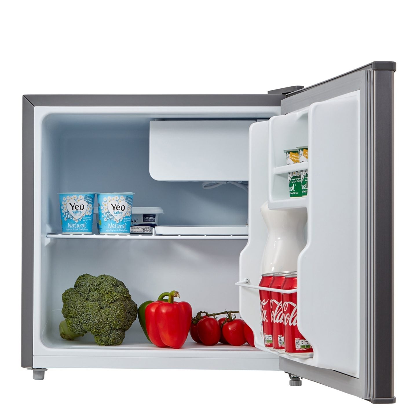 45L Table Top Mini Fridge with Chiller Box – Stainless Steel