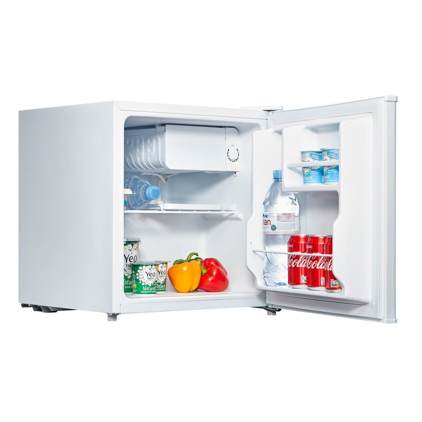 45L Table Top Mini Fridge with Chiller Box – White