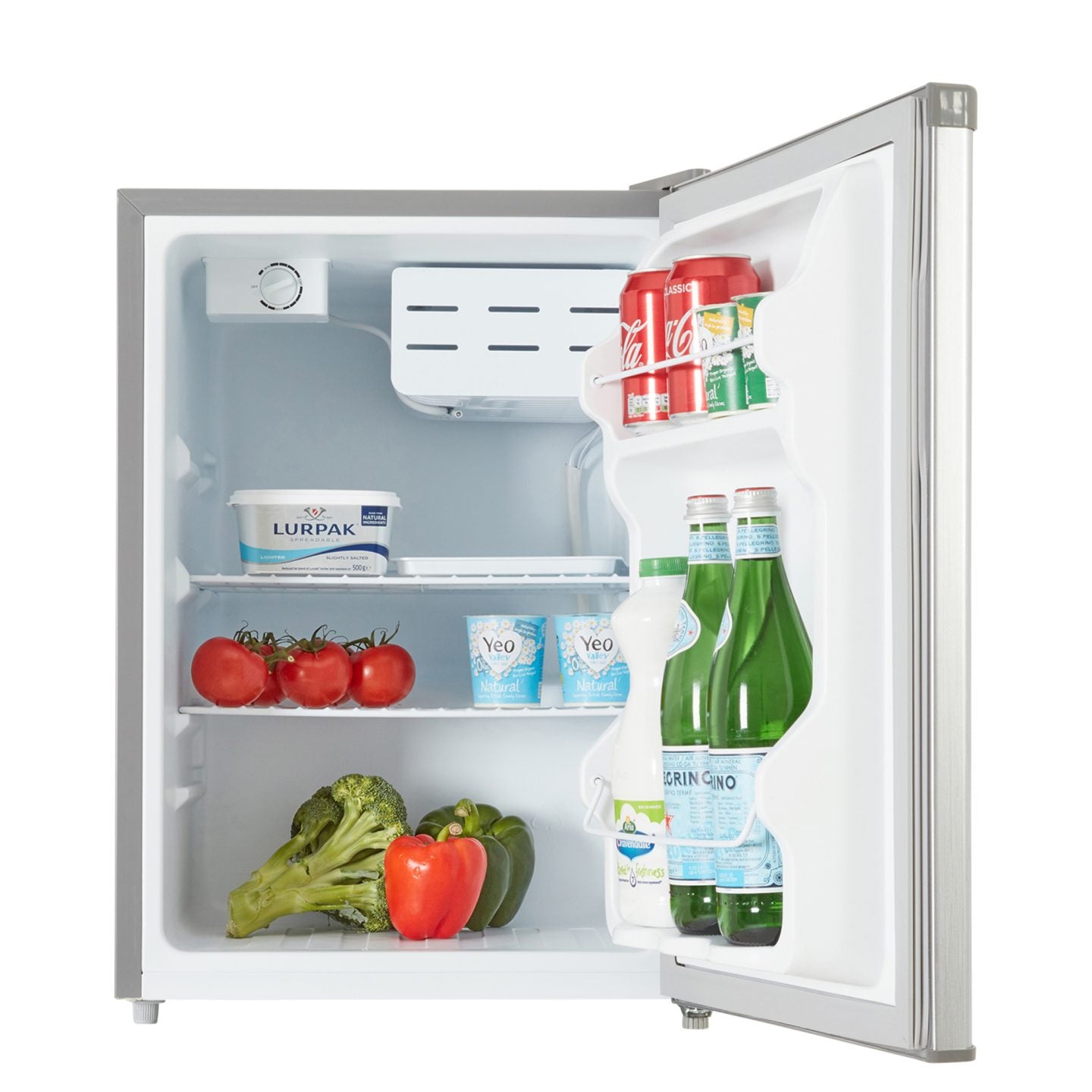 65L Table Top Mini Fridge with Chiller Box – Stainless Steel
